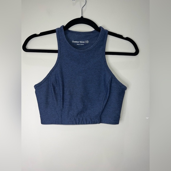 Outdoor Voices Tops - Outdoor Voices Razorback Blue Sports Bra Cropped Tank